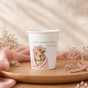Capybara Baby Shower • Wildflower Paper Plate Cups