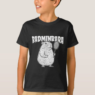 Capybara Badminton Shuttle - Player Racket Badminb T-Shirt