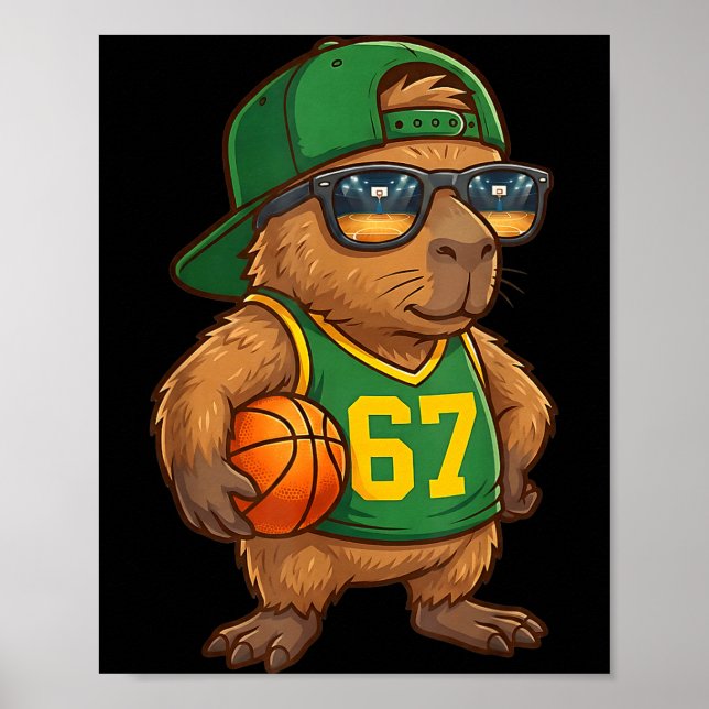 Capybara Basketball 67 Gen Alpha Slang Srts Men Bo Poster (Front)