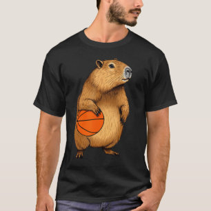 Capybara Basketball Player Funny Sports Animal T-Shirt