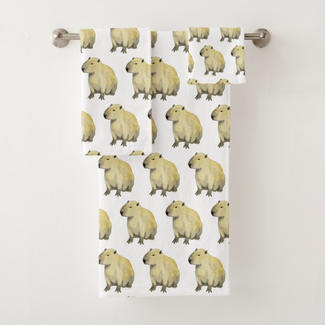 Capybara Bath Towel Set (Insitu)