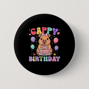 Capybara Birthday Girls Funny Birthday Kids Boys G 6 Cm Round Badge