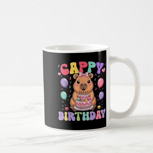 Capybara Birthday Girls Funny Birthday Kids Boys G Coffee Mug (Right)