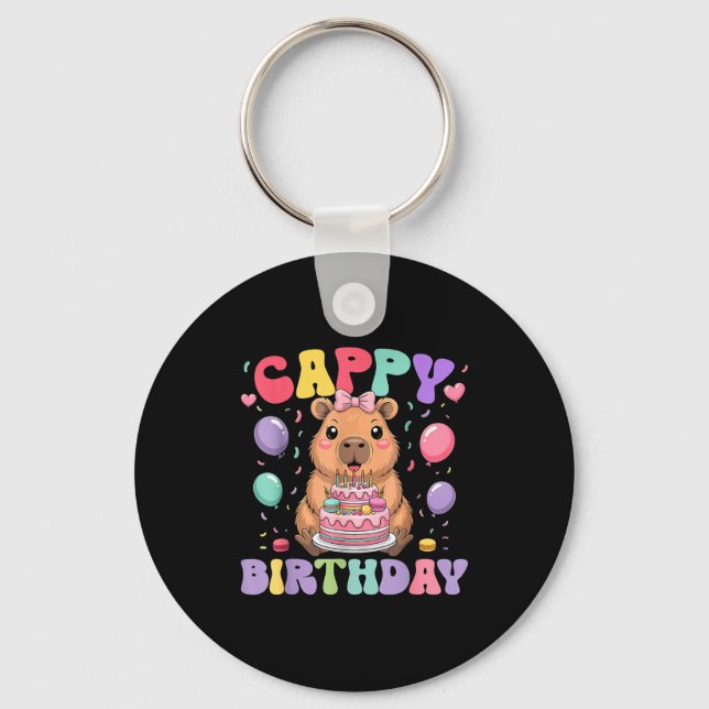 Capybara Birthday Girls Funny Birthday Kids Boys G Key Ring (Front)