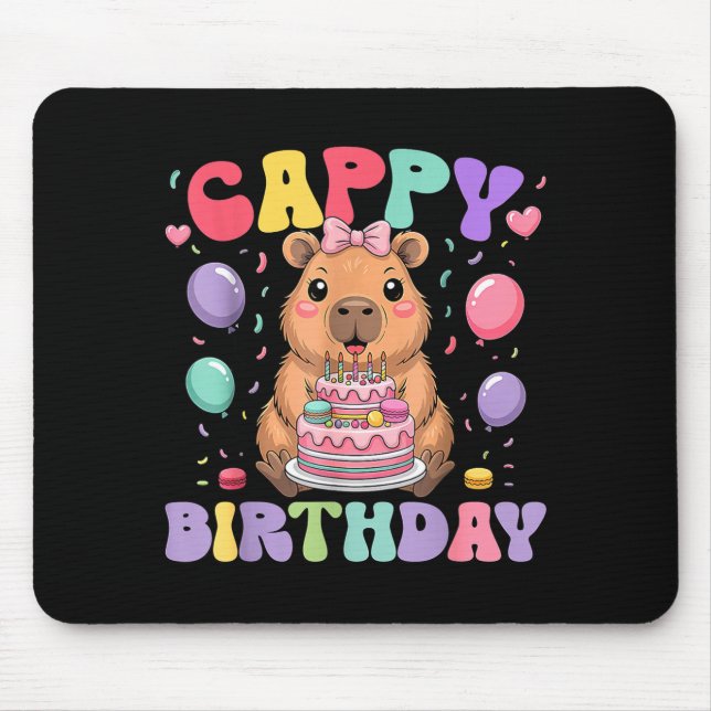Capybara Birthday Girls Funny Birthday Kids Boys G Mouse Mat (Front)