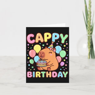 Capybara birthday happy birthday card