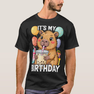 Capybara Birthday Kids Capibara Its My Bday T-Shirt
