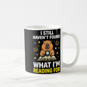 Capybara books cute men women kids reading coffee mug