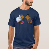 Capybara Bride & Groom Wedding Illustration T-Shir