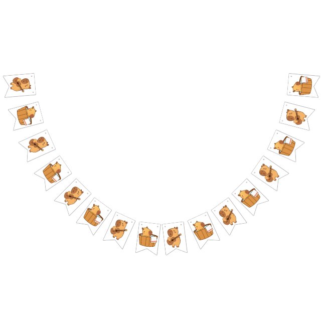 Capybara Bunting Banner | Cute Animal Themed Party (All)