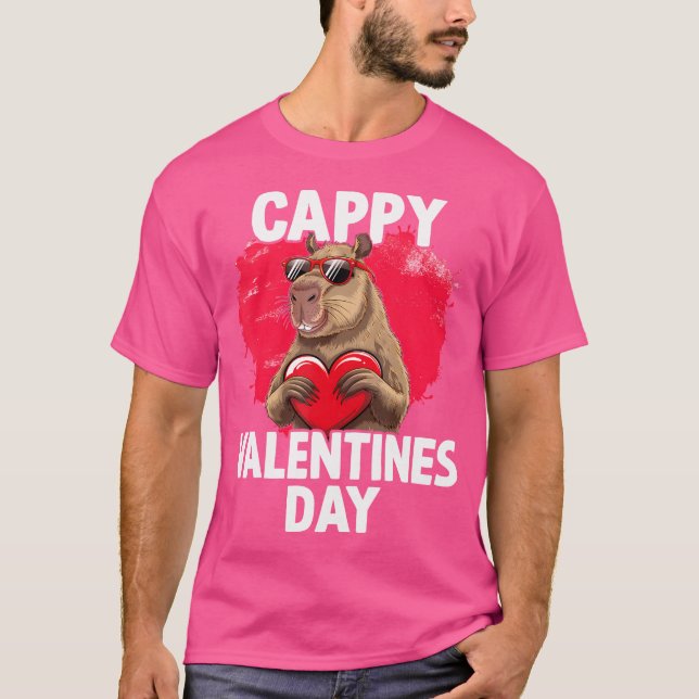 Capybara Cappy Valentine'S Day T-Shirt (Front)