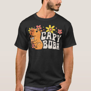 Capybara Capy Boba Bubble Milk Tea Funny Rodent An T-Shirt