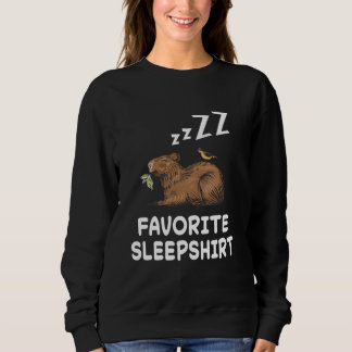 Capybara Capybaras Nap Sleeping Sleep Pajama Night Sweatshirt