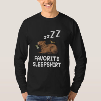 Capybara Capybaras Nap Sleeping Sleep Pajama Night T-Shirt