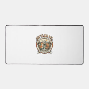 Capybara Cat Capybara Chill Cat Vintage Vector Art Desk Mat