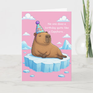 Capybara Chill Birthday Greeting Card