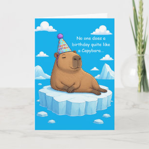 Capybara Chill Birthday Greeting Card