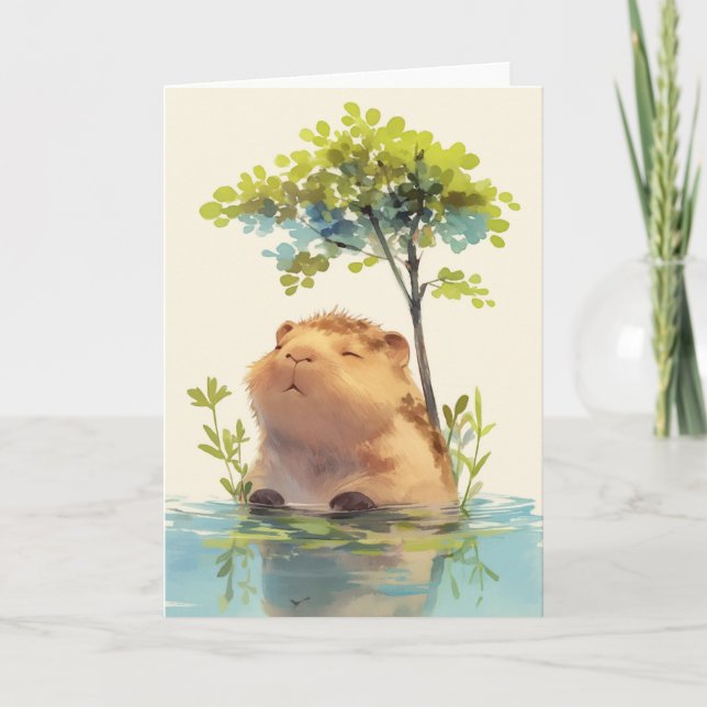 Capybara Chill Dip Card (Front)