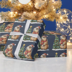 Capybara Christmas Cappy Animal Lover Xmas Wrapping Paper