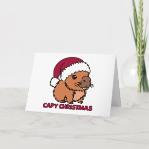 Capybara Christmas Card