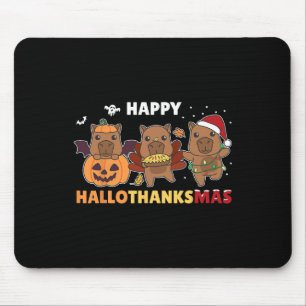 Capybara Christmas Halloween Costume Happy Halloth Mouse Mat
