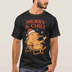 Capybara Christmas Humor Holiday Vacation Animal T-Shirt