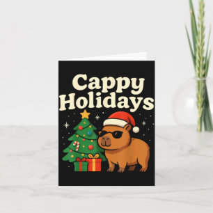 Capybara Christmas Shirt, Funny Capy Holidays  Card