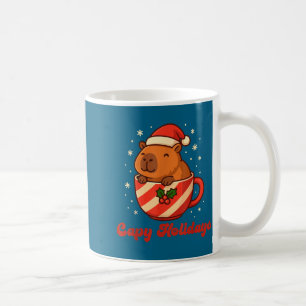 Capybara Christmas Shirt, Funny Capy Holidays  Coffee Mug