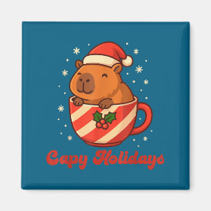 Capybara Christmas Shirt, Funny Capy Holidays  Magnet