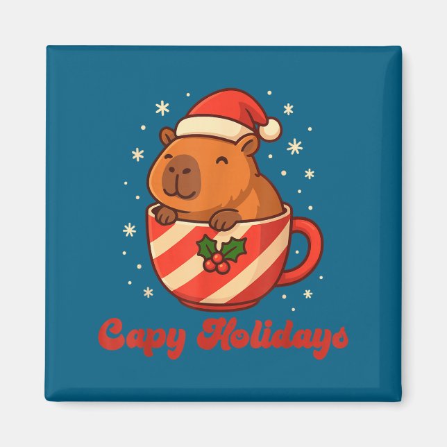 Capybara Christmas Shirt, Funny Capy Holidays  Magnet (Front)
