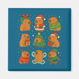 Capybara Christmas Shirt, Funny Capy Holidays Magnet