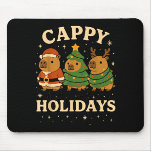 Capybara Christmas Shirt, Funny Capy Holidays Mouse Mat