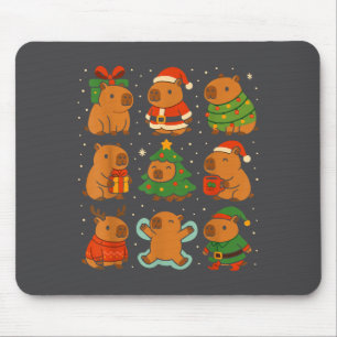 Capybara Christmas Shirt, Funny Capy Holidays  Mouse Mat