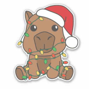 Capybara Christmas Winter Animals Holiday