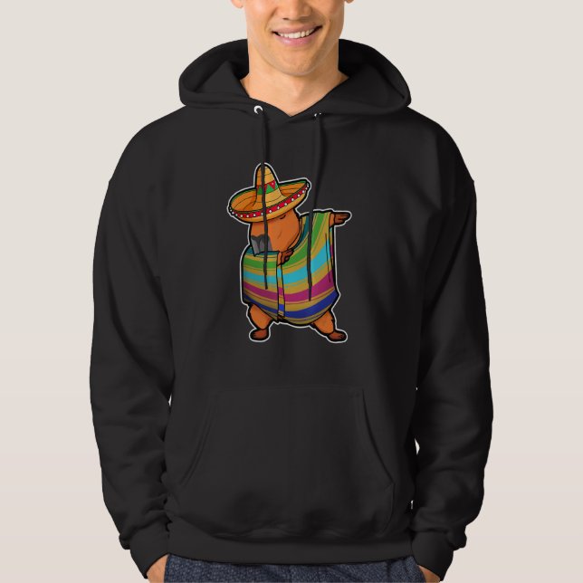 Capybara Cinco De Mayo  Capibara Dab Mexican Hoodie (Front)