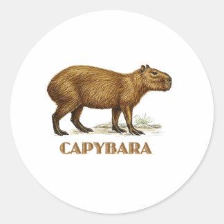 capybara classic round sticker