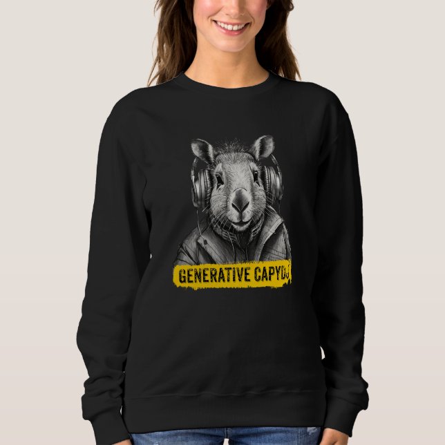 Capybara cool fun T-shirt Sweatshirt (Front)