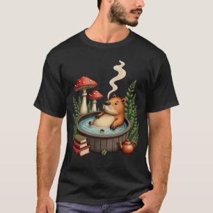 Capybara Cottagecore Hot Spring Poetcore T-Shirt