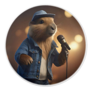 Capybara County Western Singer, Ceramic Knob