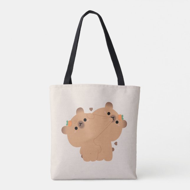 Capybara Couple Tote Bag (Back)
