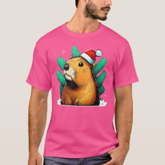 Capybara Cute and funny Capybara Christmas  T-Shirt