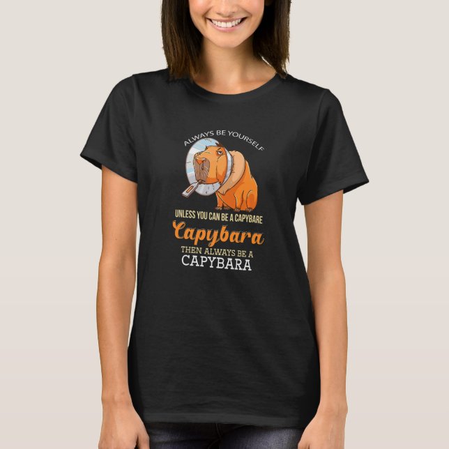 Capybara  Cute Pet Animal Rodent Mammal Wildlife   T-Shirt (Front)