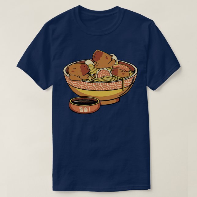Capybara Cute Ramen by Tobe Fonseca T-Shirt (Design Front)