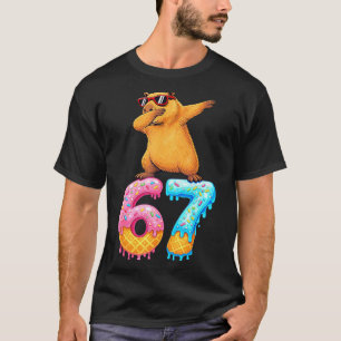 Capybara Dabbing 67 Ice Cream Drip 67 Birthday Boy T-Shirt