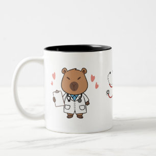 Capybara Doctor Mug   Funny Medical Coffee Cup