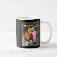 Capybara drinking iced boba tea funny animal meme