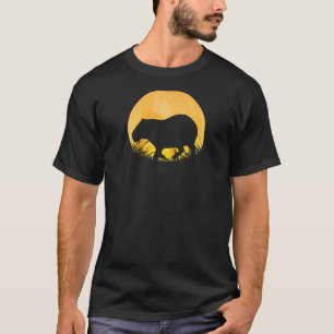 Capybara Easy Halloween Outfit Mammal Moon Costume T-Shirt