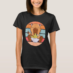Capybara eats Noodles T-Shirt