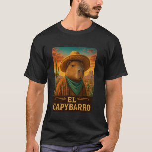 Capybara El Capybarro Wild West Cowboy Vintage Wes T-Shirt