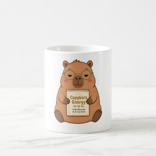 Capybara Energy Unbothered Glasses Mug